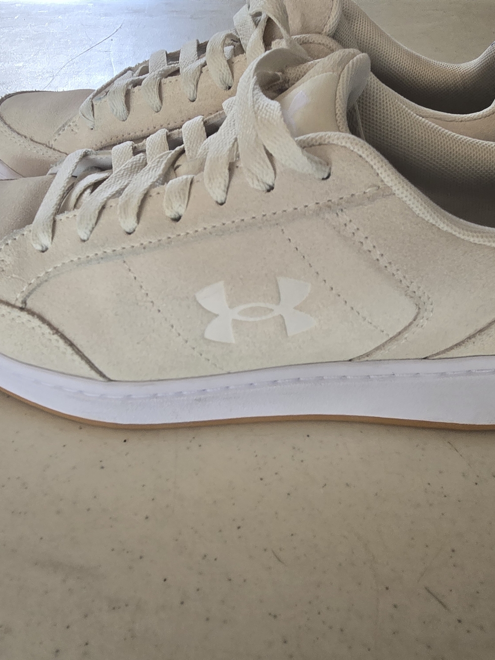 Women's Under Armour Neutral Beige Suede Sneakers